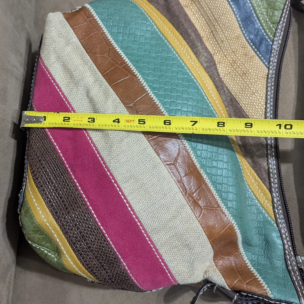 Fossil Multicolor Striped Hobo Bag